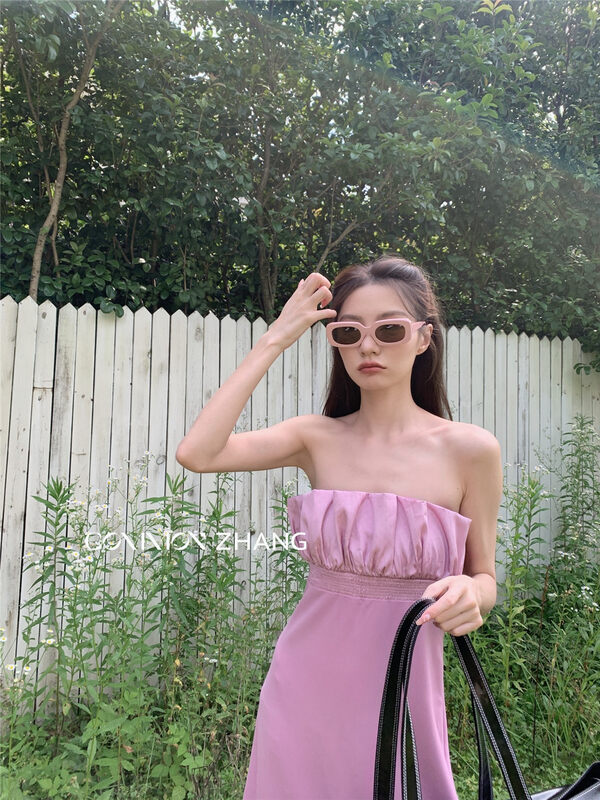 【CZ ZHANG】Sweet temperament waist tube top dress 82077