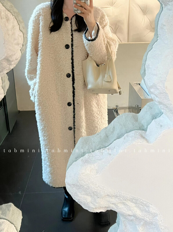 【TABMINI】Korean style round neck long coat D11511-F# WPL
