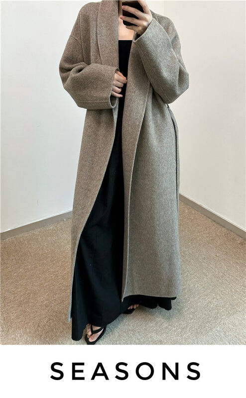 New in winter! [SEASONS] Fashionable loose long wool coat (including 100% wool) 66181# WPL
