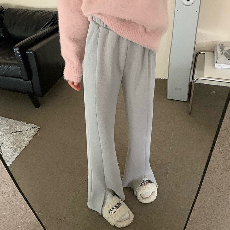 [Timely rain] Korean style ins design fleece casual pants K1117# WPL