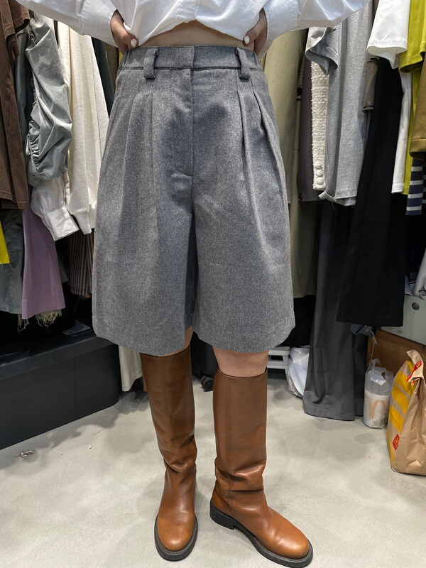 【TRUSTME】Solid Color Simple Wool Casual Pants 40249