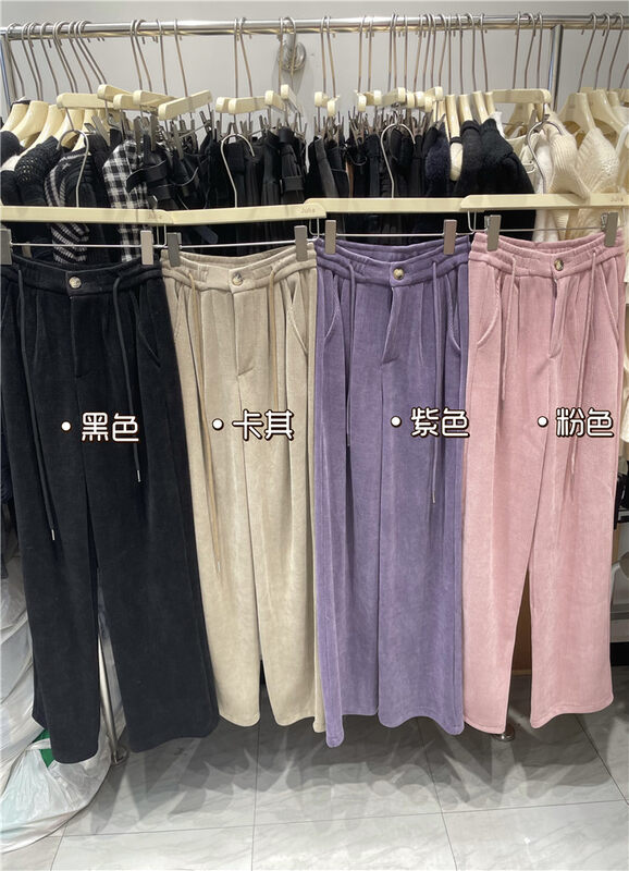 【JULIA】Korean style loose and thin lace-up casual pants 3301# PCZ