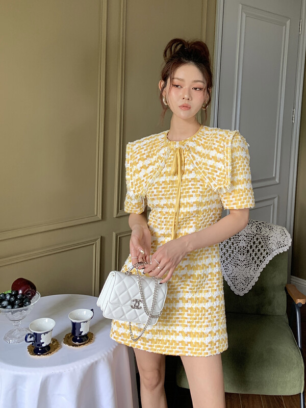 [BENYAN] Temperament high-end gentle doll collar dress (removable doll collar) dress D8010