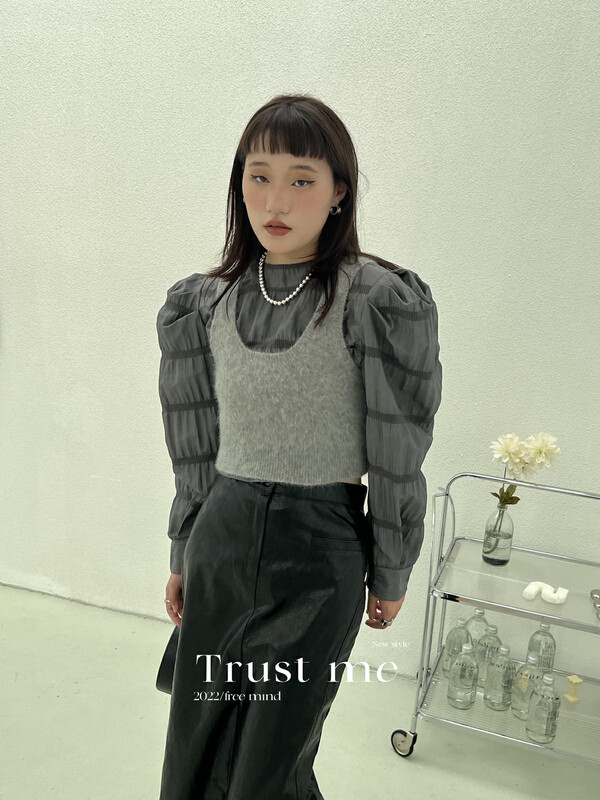 【TRUSTME】Mink Fleece High Quality Simple Solid Color Vest 40099# JHY