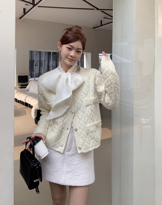 【BENYAN】lavame temperament knitted cardigan sweater sweater D8090