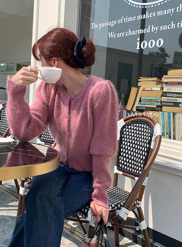 New for winter!  【VIVIS TYPE】Round Neck Single Breasted Loose Thermal Sweater 3635# HJY