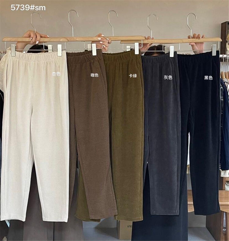 New in autumn! [SEEK PEACH] elastic waist slim comfortable casual pants 5739# L