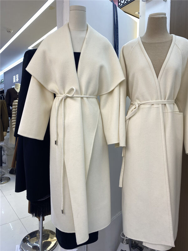 【SEASONS】Loose texture and comfortable all-match wool coat (with belt) (including 100% wool) 66186# WPL
