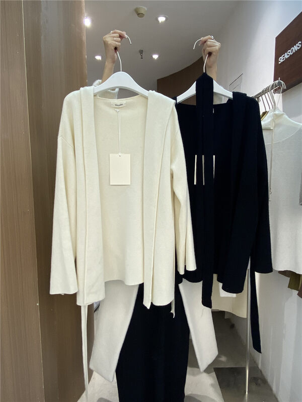 【SEASONS】Neat loose and comfortable all-match wool coat (with belt) (including 50% wool) 8907# WPL