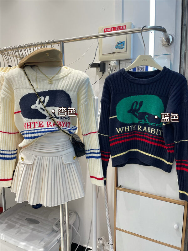 【JULIA】Casual cartoon printing round neck warm sweater YS2-5060# PCZ