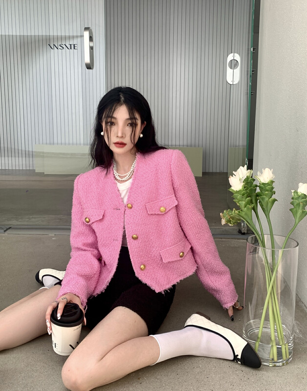 [BENYAN] lavame bright color short small fragrance coat short coat 6555
