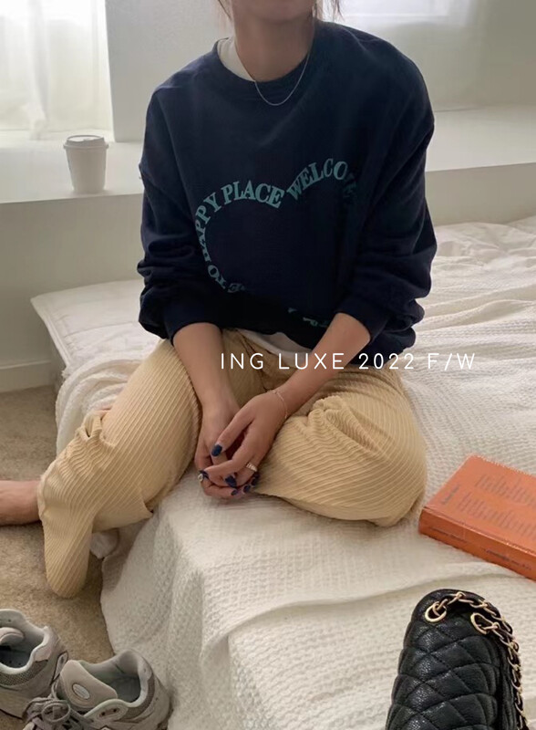 【ING】Korean version of love letter design, front and back two wear sweater 9520
