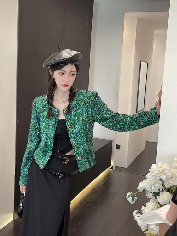 [BENYAN] lavame unicorn sequins small fragrance coat short coat D8063