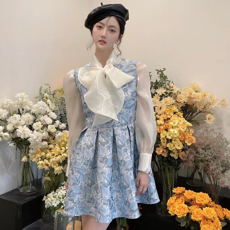 【BENYAN】Jacquard Dress (with Belt) D8055# JHY