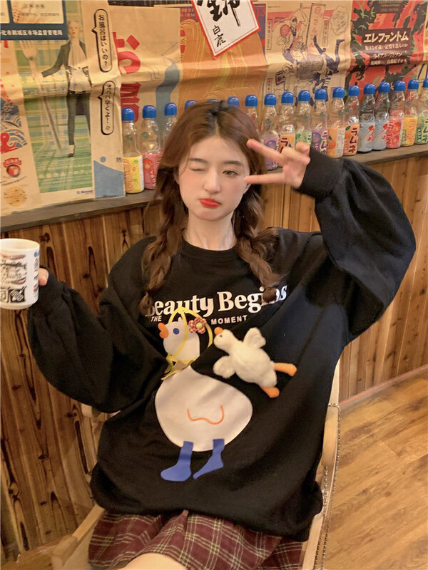 New in winter! [Timely rain] Korean style ins sweet and age-reducing cute sweater (duck cannot be removed) AS234# WPL