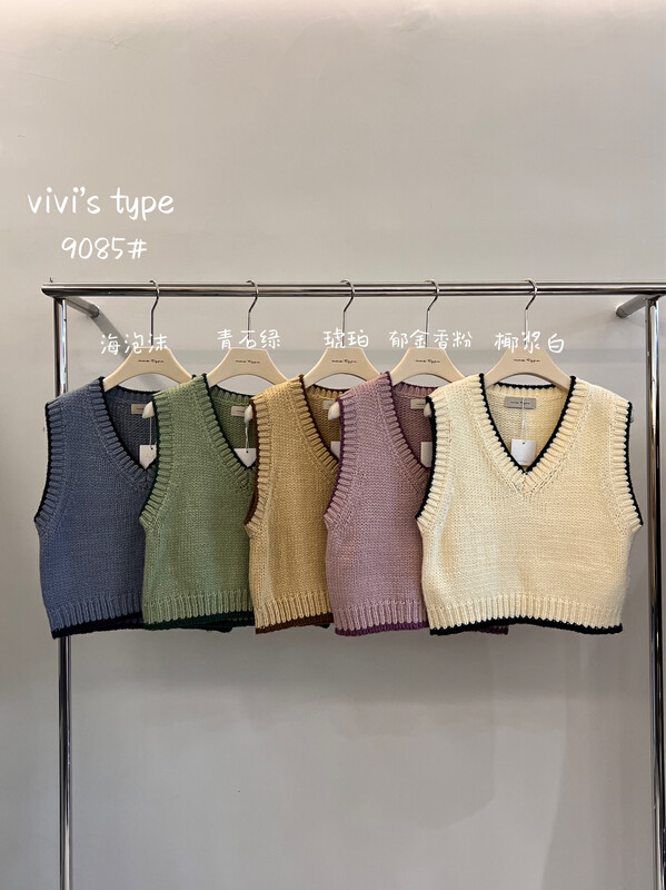 【VIVIS TYPE】Korean style V-neck V-Neck Vest 9085# HJY