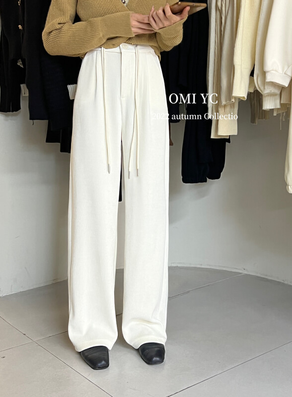 【O MI】Comfortable and versatile simple casual pants YS8223# FHX