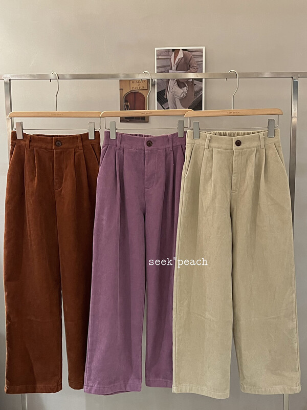 【SEEK PEACH】Slim and velvet comfortable all-match casual pants 5873# L