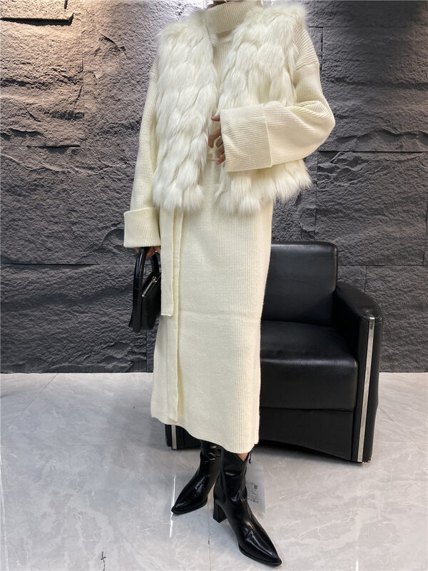 [Semi-plain] Solid color thickened imitation wool vest warm fur coat (only sell vest) J979# ZJY