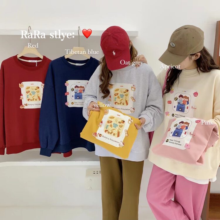 New in autumn! [RARA] pattern printing casual retro sweater 30207# LSL