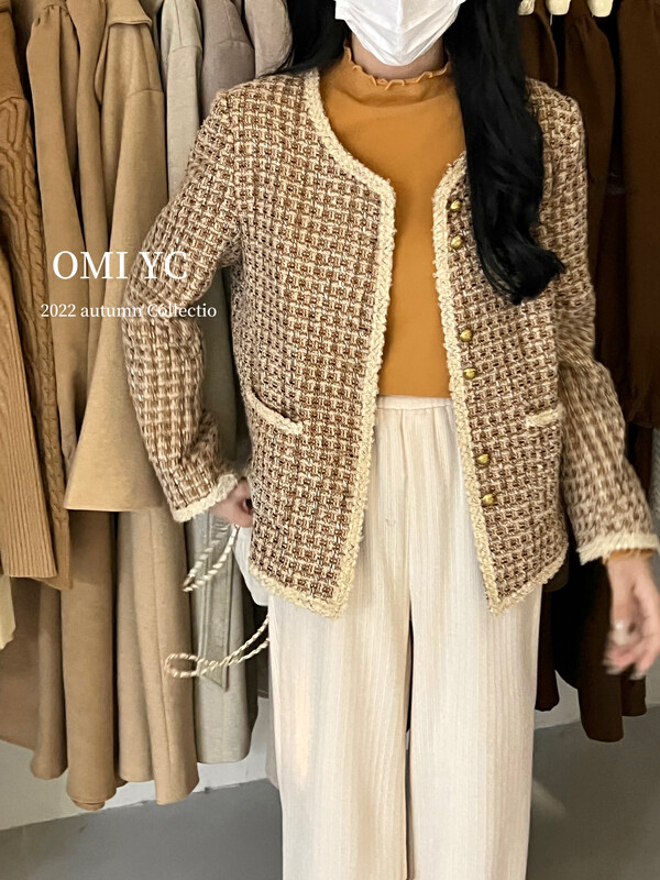 [O MI] Thickened Xiaoxiang Double Pocket Short Jacket 33708# FHX