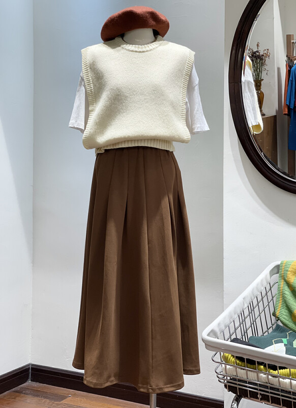 【TRUSTME】High waist pleated skirt 19430