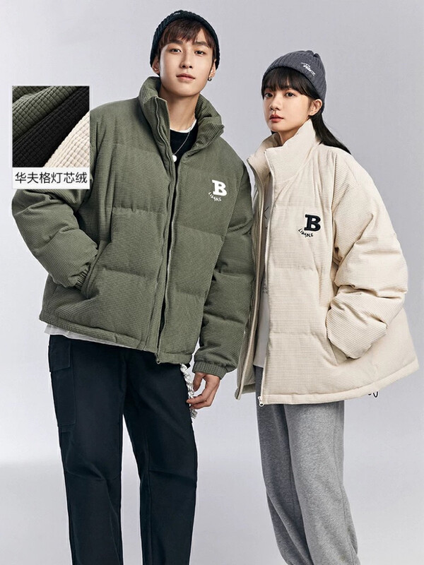 【KIKI STUDIO】Korean embroidered comfortable warm cotton jacket 7061# HJY