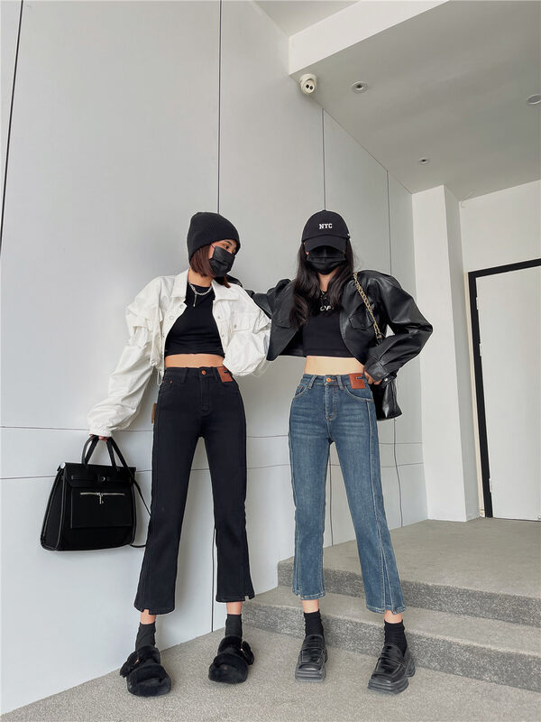 【OKD】High waist slim all-match jeans YS1-52882# GY