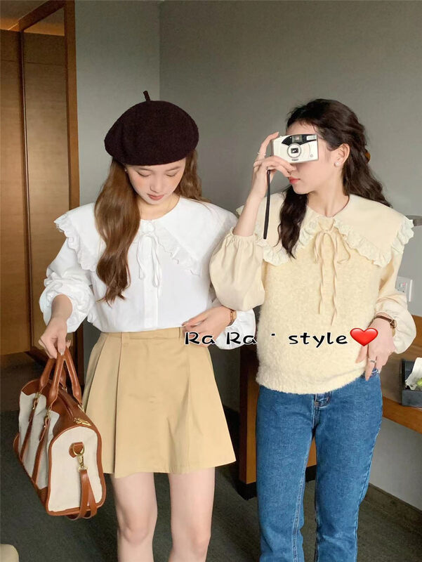 New in autumn! [RARA] Korean simple loose casual shirt YS1-605# LSL
