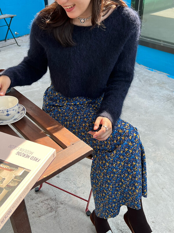 【TRUSTME】Solid Color Alpaca Sweater 40281