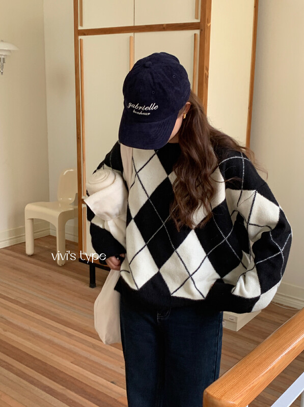 New in winter!【VIVIS TYPE】Korean fashion lingerie round neck warm sweater 7695# HJY
