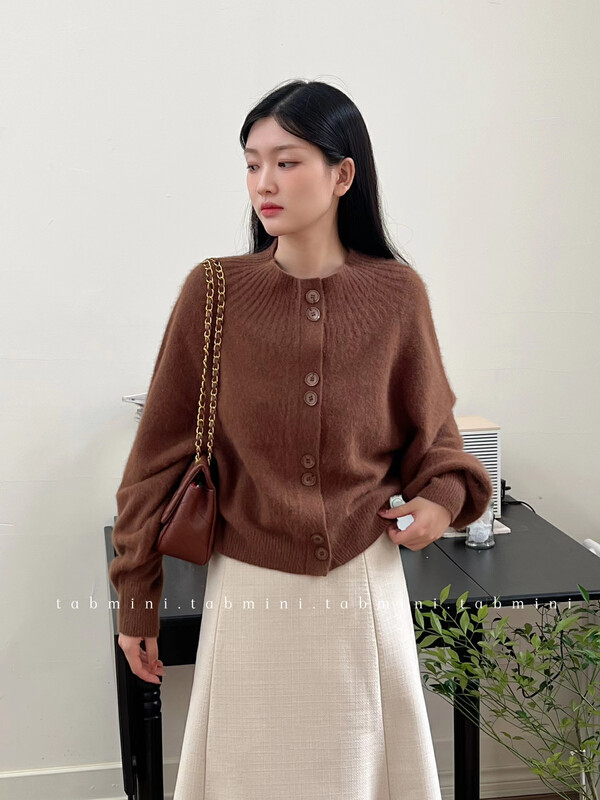 【TABMINI】Korean style versatile breasted warm sweater Q15325-A# WPL