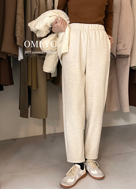 【O MI】Fashionable all-match woolen granny slacks YS8225# FHX
