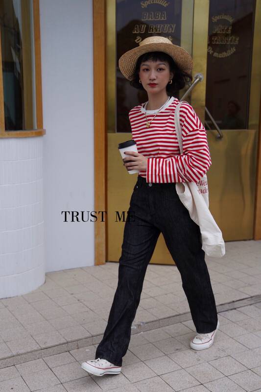 【TRUSTME】Korean version slim and versatile retro jeans 84500