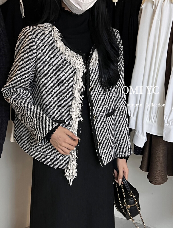 【O MI】Korean style fashion small fragrance short coat 33218# FHX