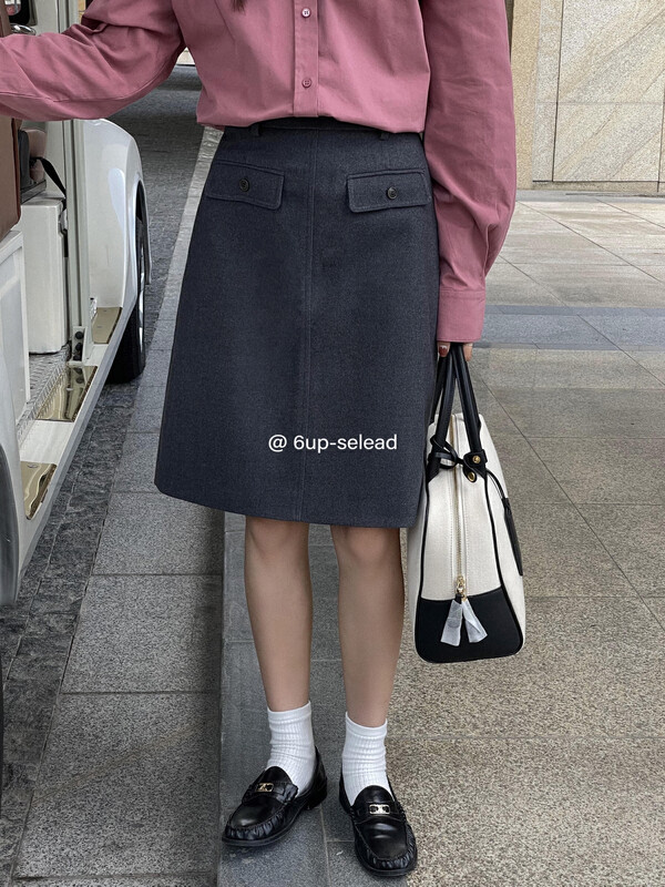【6-UP】Korean style slim skirt (with belt) 69311# CQW