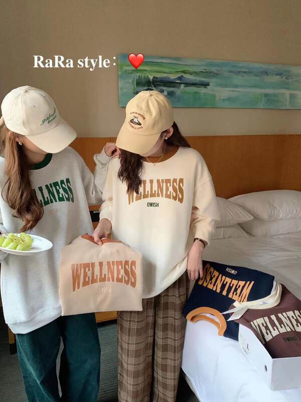 New in autumn! [RARA] casual round neck loose letter sweater 79299# LSL