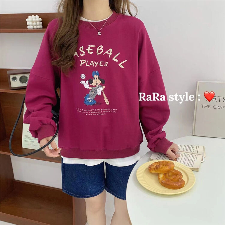 New in autumn! [RARA] Letter printing cartoon casual sweater 30215-1# LSL