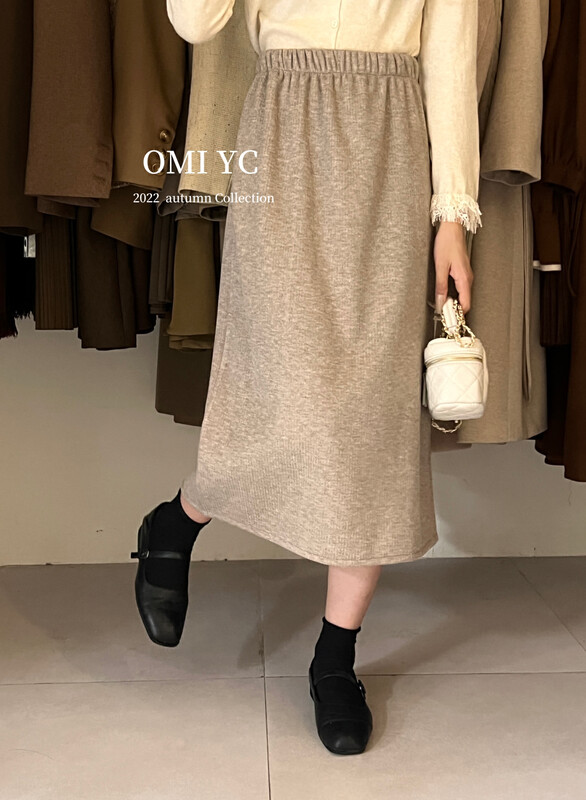 [O MI] Thickened composite baby velvet slim skirt YS8216# FHX