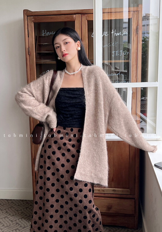 New Autumn!【TABMINI】Casual Loose Lazy Wool Jacket Q15320-A# WPL
