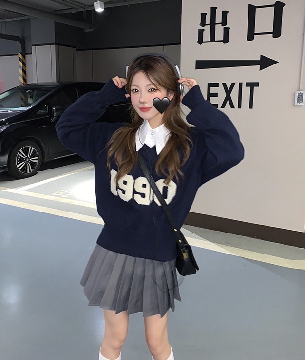【Y.JIA Ijia】Korean Gentle Age-reducing College Wind Sweater 366