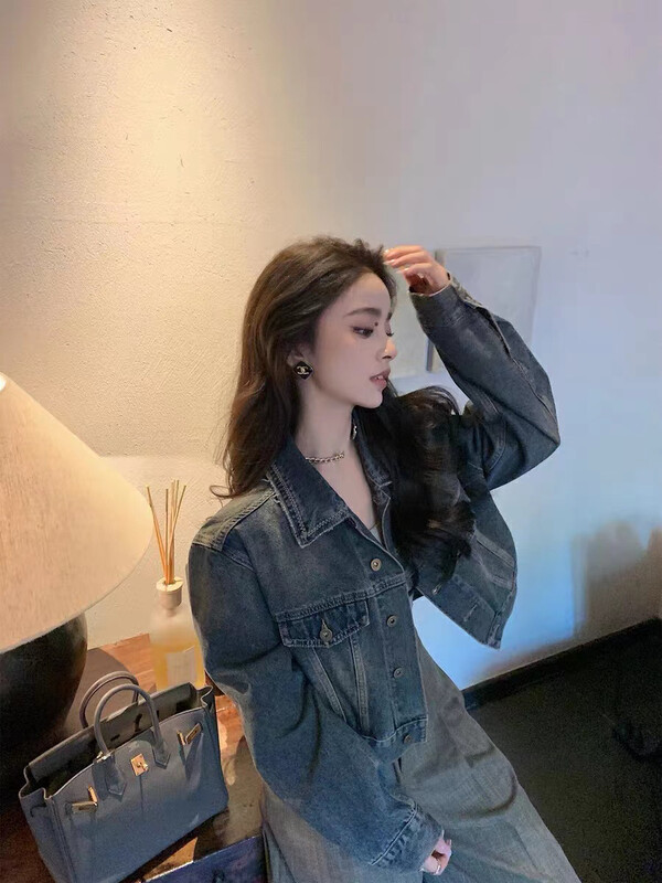 【ARE STUDIO】Korean style all-match short denim jacket 92261# OZQ