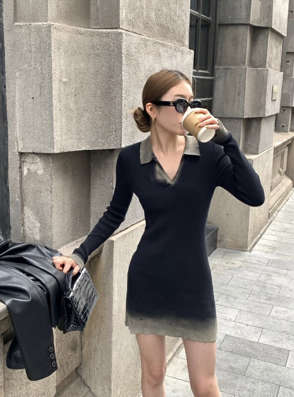 【SAVAGE】Old Retro Slim Fit Slim Stretch Dress S1286# WPL