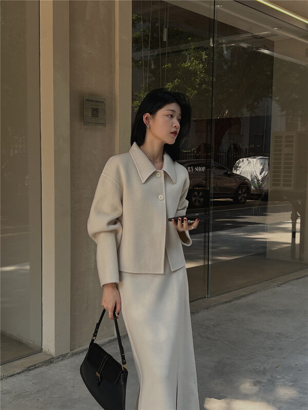 New in winter! [SOUL] Korean style all-match casual wool coat (including 100% wool) 2782# CLS