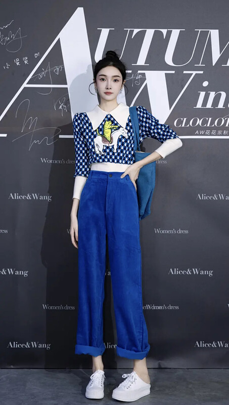 【SAVAGE】Western style all-match high waist loose wide leg casual pants S1295# WPL