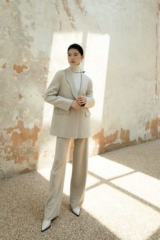 New in winter!【ES MODISH】European and American fashion loose wool coat (including 100% Australian wool) JK2015A# CQW