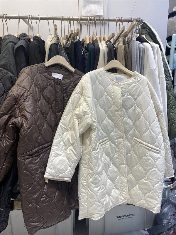 【SANBARA】Korean style long-sleeved breasted thermal padded jacket 9870-1# LSW