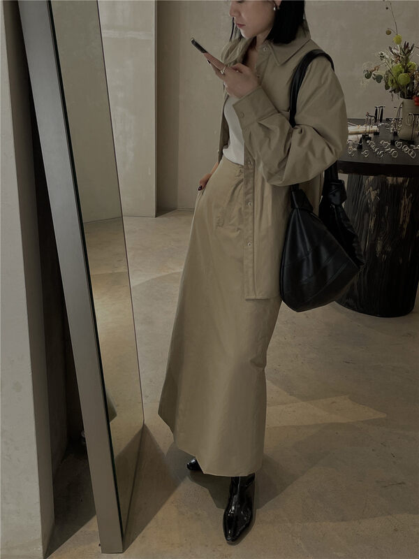 New in winter! [SOUL] Korean style simple texture all-match skirt 2829# CLS