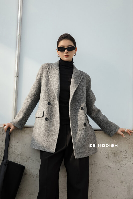 New in winter!【ES MODISH】Korean style suit wool jacket (including 90% wool, 10% cashmere) JK2041B# CQW