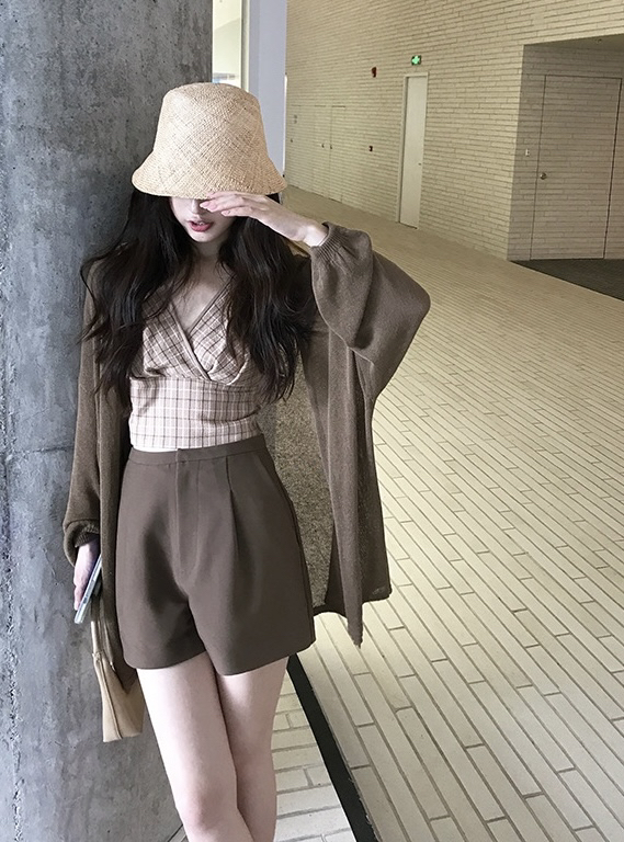[Y.JIA] Retro temperament V-neck slimming suit 9668# FHX